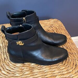 Lauren Ralph Lauren Briele Leather Ankle Boots